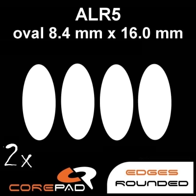 Corepad Skatez ALR 5 Patins Teflon Souris Pieds AllRound use - oval 8,4 mm x 16,0 mm