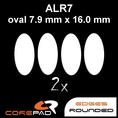 Corepad Skatez ALR 7 Patins Teflon Souris Pieds AllRound use - oval 7,9 mm x 16,0 mm
