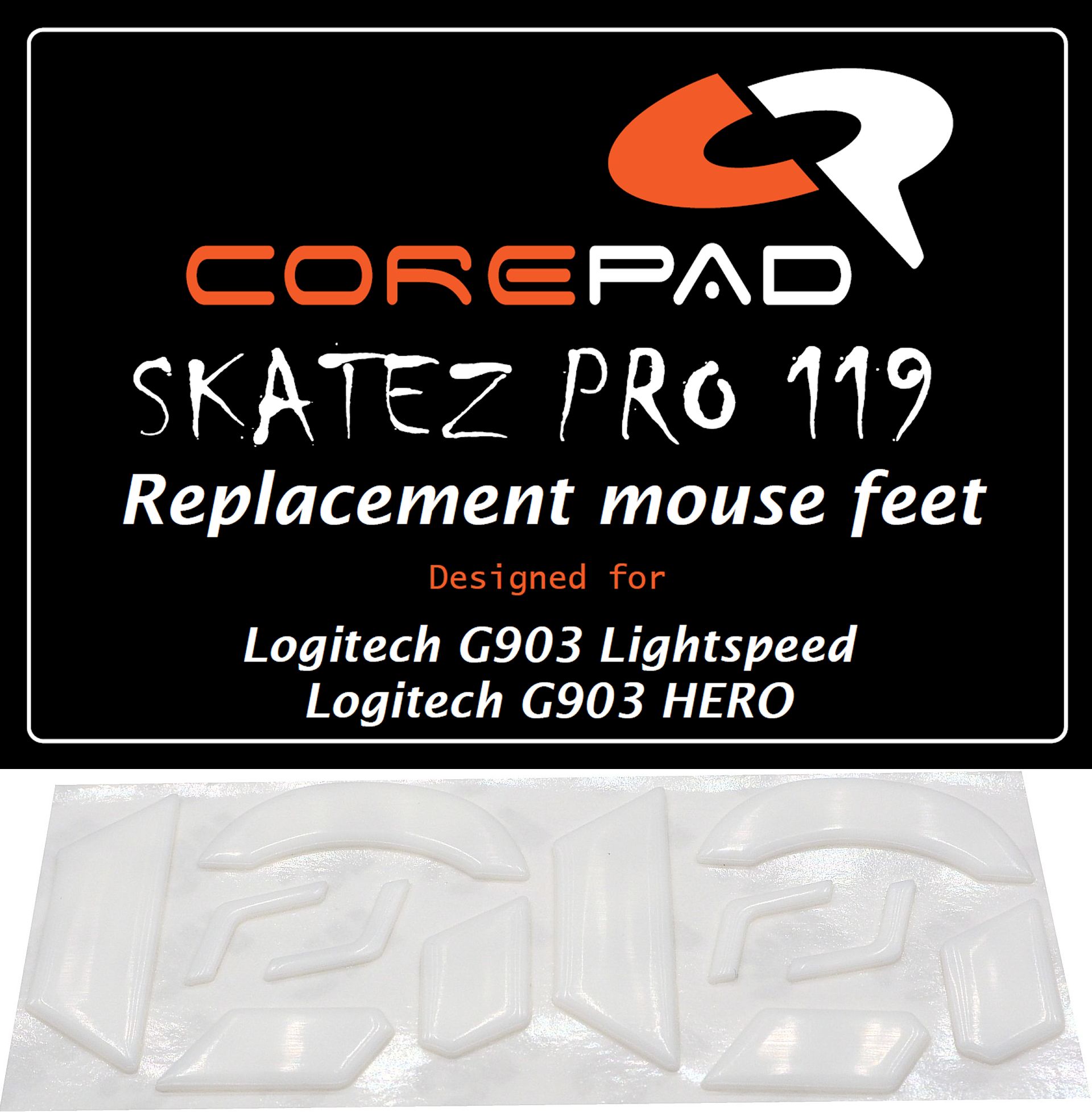Corepad Skatez Logitech G903 Replacement Teflon® mouse feet Hyperglides 