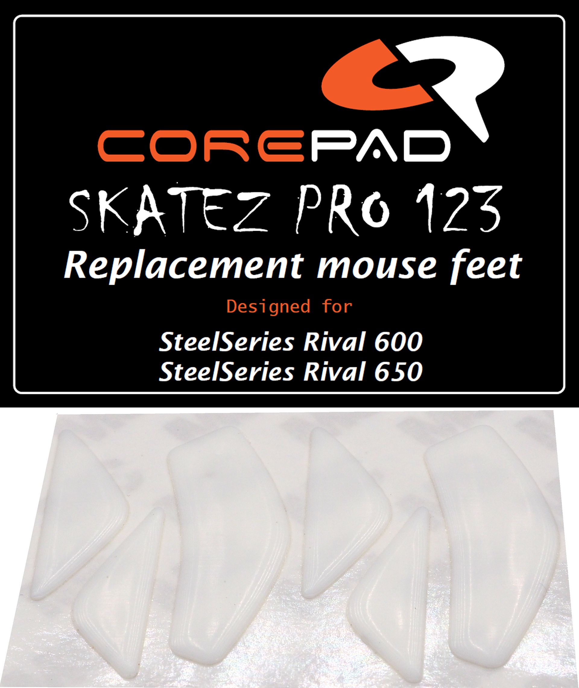 Piedini In Teflon Corepad Skatez Per Mouse SteelSeries XAI, Sensei, RAW, MLG, Fnatic